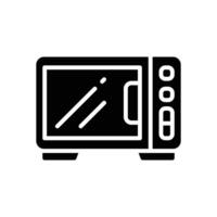 microwave glyph icon for your website, mobile, presentation, and logo design. vector