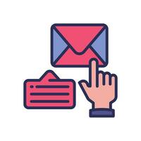 email filled color for your website, mobile, presentation, and logo design. vector