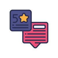 review filled color for your website, mobile, presentation, and logo design. vector