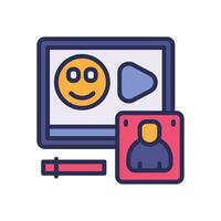 streaming filled color for your website, mobile, presentation, and logo design. vector
