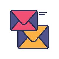 email filled color icon for your website, mobile, presentation, and logo design. vector