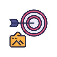 target filled color for your website, mobile, presentation, and logo design. vector