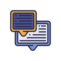 message filled color icon for your website, mobile, presentation, and logo design. vector