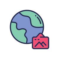 world media filled color for your website, mobile, presentation, and logo design. vector