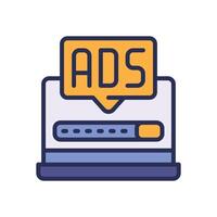 ads filled color for your website, mobile, presentation, and logo design. vector