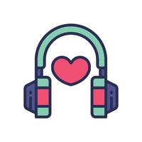 headphone filled color for your website, mobile, presentation, and logo design. vector