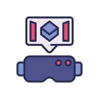 vr reality filled color for your website, mobile, presentation, and logo design. vector