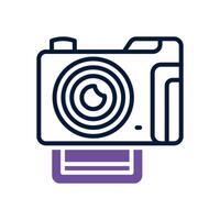 camera dual tone for your website, mobile, presentation, and logo design. vector