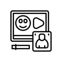 streaming line for your website, mobile, presentation, and logo design. vector