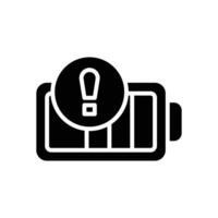 low battery solid icon for your website, mobile, presentation, and logo design. vector