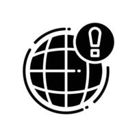 internet alert solid icon for your website, mobile, presentation, and logo design. vector