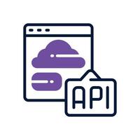 api dual tone for your website, mobile, presentation, and logo design. vector