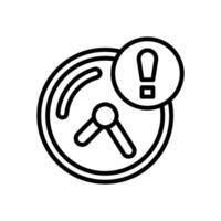 clock alarm line icon for your website, mobile, presentation, and logo design. vector