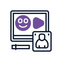 streaming dual tone for your website, mobile, presentation, and logo design. vector