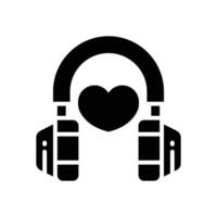 headphone solid for your website, mobile, presentation, and logo design. vector