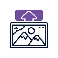 upload dual tone for your website, mobile, presentation, and logo design. vector