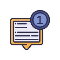 new message filled color icon for your website, mobile, presentation, and logo design. vector