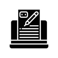 blogging solid for your website, mobile, presentation, and logo design. vector