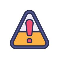 warning filled color icon for your website, mobile, presentation, and logo design. vector