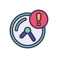 clock alarm filled color icon for your website, mobile, presentation, and logo design. vector