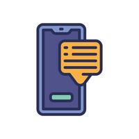 chat filled color icon for your website, mobile, presentation, and logo design. vector