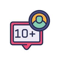 new subscriber filled color icon for your website, mobile, presentation, and logo design. vector