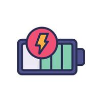 battery filled color icon for your website, mobile, presentation, and logo design. vector