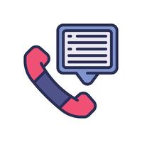 phone call filled color icon for your website, mobile, presentation, and logo design. vector