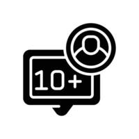 new subscriber solid icon for your website, mobile, presentation, and logo design. vector