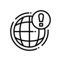 internet alert line icon for your website, mobile, presentation, and logo design. vector