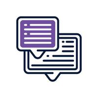 message dual tone icon for your website, mobile, presentation, and logo design. vector