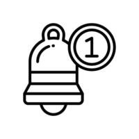 notification line icon for your website, mobile, presentation, and logo design. vector