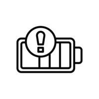 low battery line icon for your website, mobile, presentation, and logo design. vector