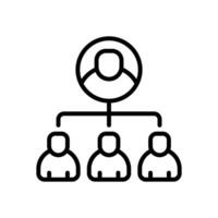 organization line icon for your website, mobile, presentation, and logo design. vector