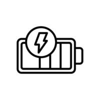 battery line icon for your website, mobile, presentation, and logo design. vector
