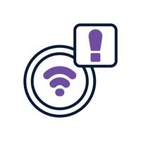 wifi alert dual tone icon for your website, mobile, presentation, and logo design. vector