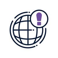 internet alert dual tone icon for your website, mobile, presentation, and logo design. vector