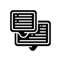 message solid icon for your website, mobile, presentation, and logo design. vector