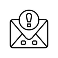 spam email line icon for your website, mobile, presentation, and logo design. vector