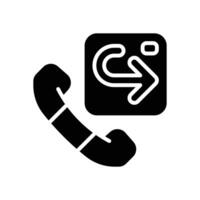missed call solid icon for your website, mobile, presentation, and logo design. vector
