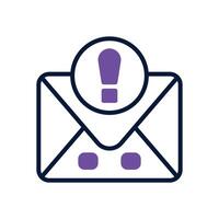 spam email dual tone icon for your website, mobile, presentation, and logo design. vector