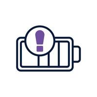 low battery dual tone icon for your website, mobile, presentation, and logo design. vector
