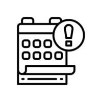 schedule line icon for your website, mobile, presentation, and logo design. vector