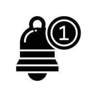 notification solid icon for your website, mobile, presentation, and logo design. vector