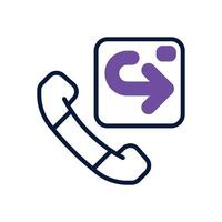 missed call dual tone icon for your website, mobile, presentation, and logo design. vector