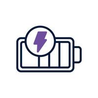 battery dual tone icon for your website, mobile, presentation, and logo design. vector