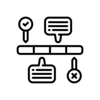 timeline line icon for your website, mobile, presentation, and logo design. vector