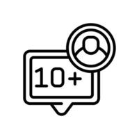 new subscriber line icon for your website, mobile, presentation, and logo design. vector