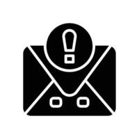 spam email solid icon for your website, mobile, presentation, and logo design. vector