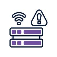 server alert dual tone icon for your website, mobile, presentation, and logo design. vector